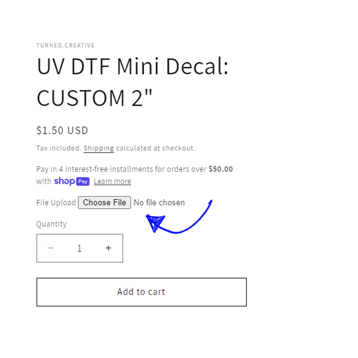 UV DTF Mini Decal: CUSTOM 2"