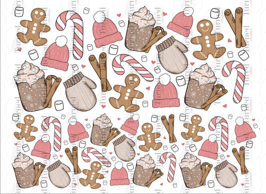 UV DTF Element Sheet: Cozy Gingerbread