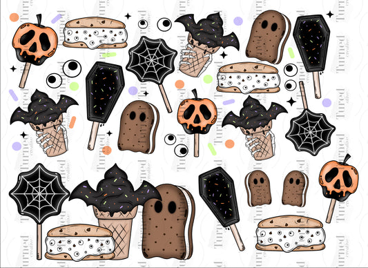 UV DTF Element Sheet: Spooky Ice Cream