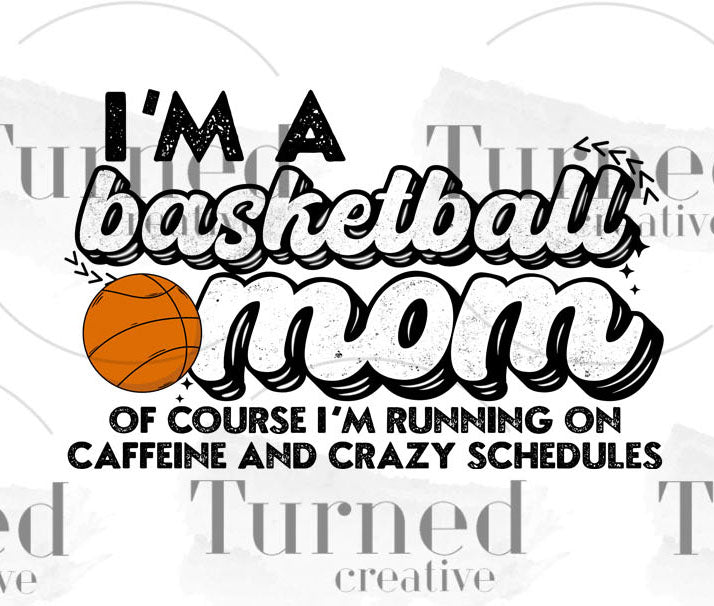 UV DTF Mini Decal: Basketball Mom