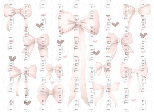 Blush Coquette Bow UV Wrap Decal Element Sheet