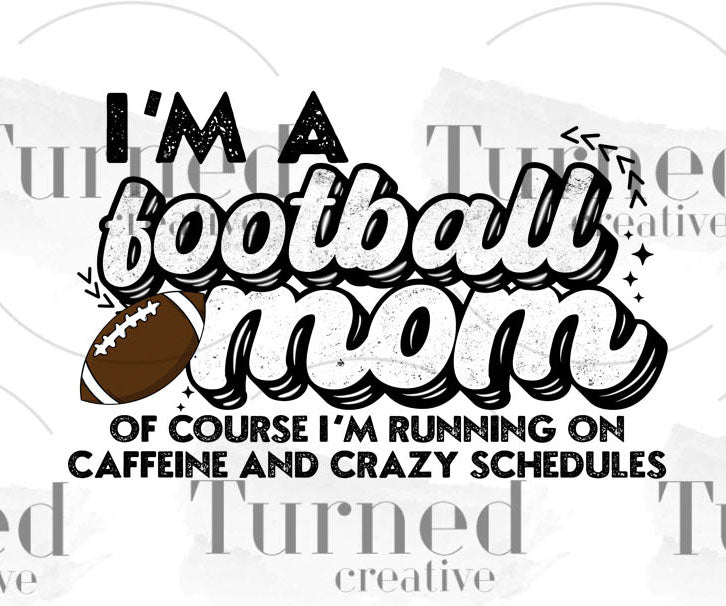 UV DTF Mini Decal: Football Mom