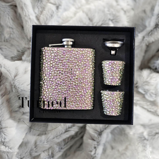 Rhinestone Flask Gift set