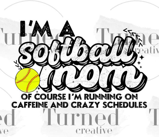 UV DTF Mini Decal: Softball Mom