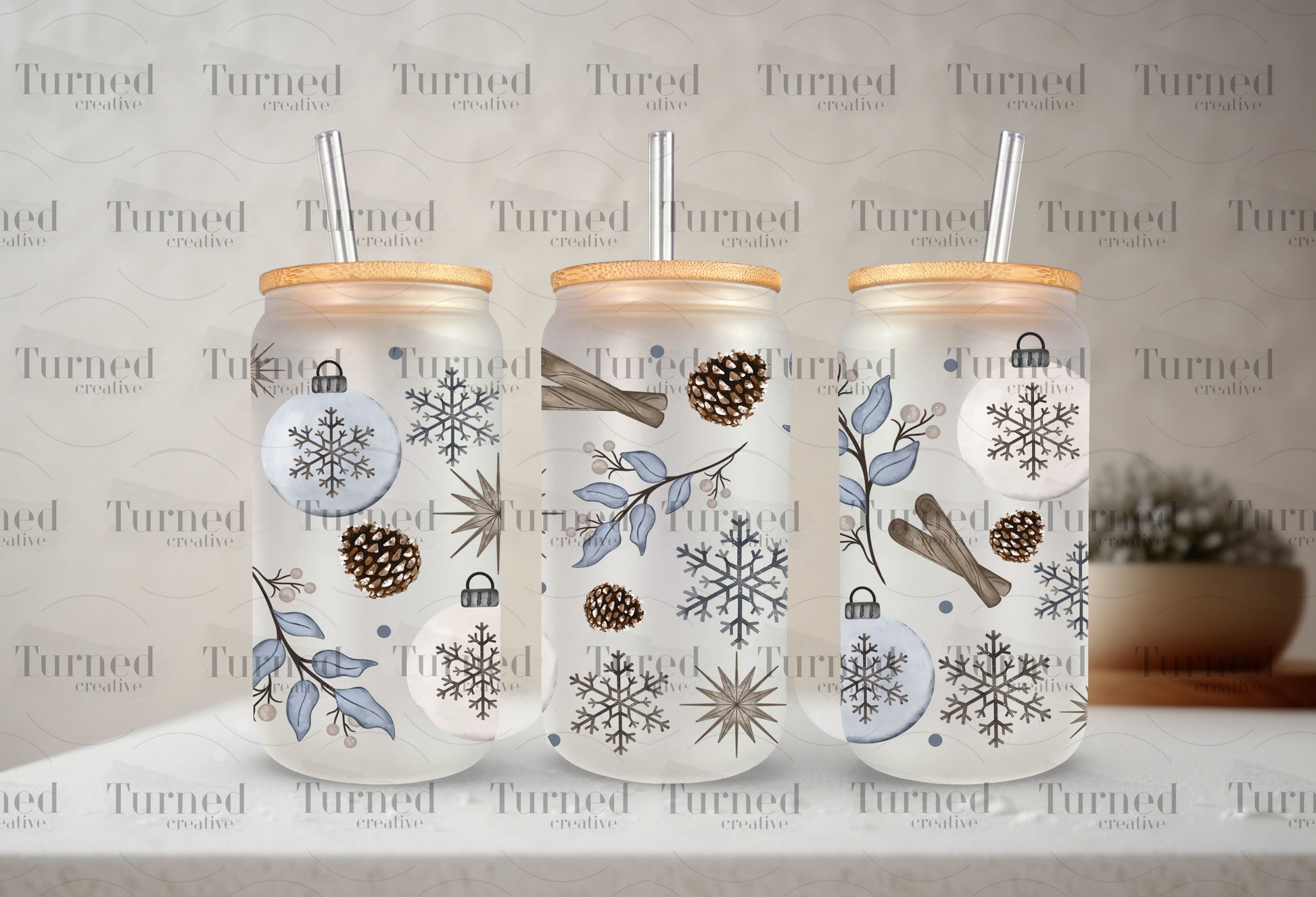 Christmas Winter Wonderland UV tumbler decal Wrap