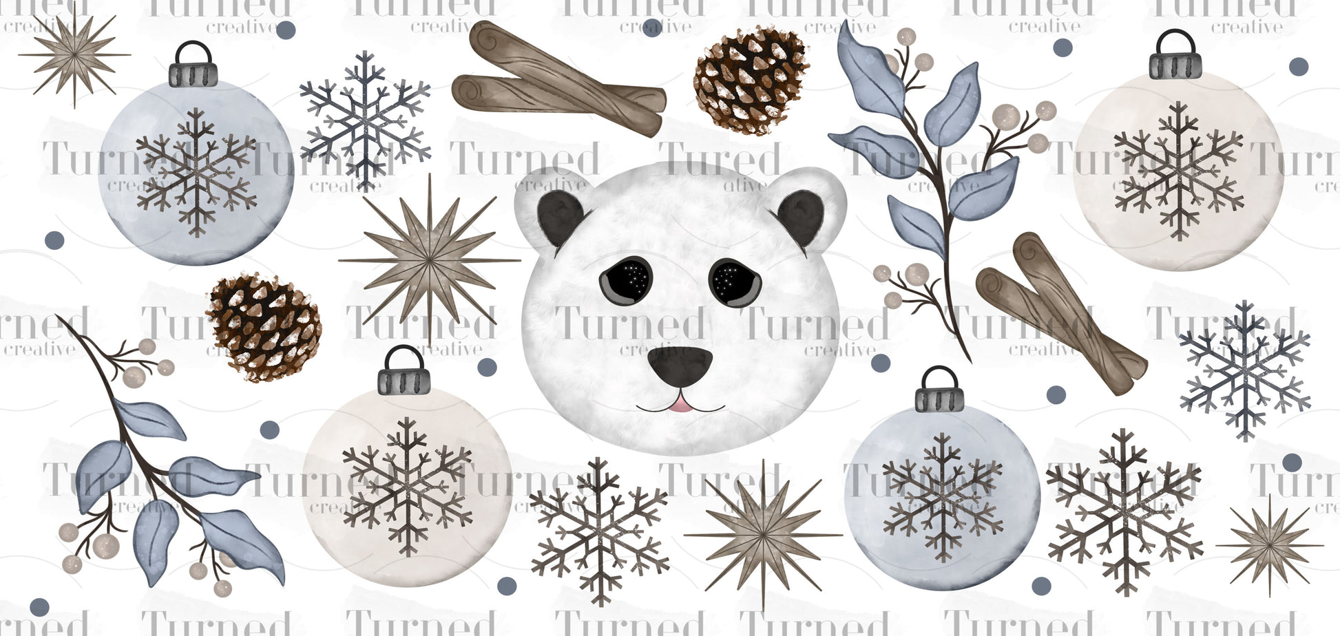 Christmas Winter Wonderland UV tumbler decal Wrap