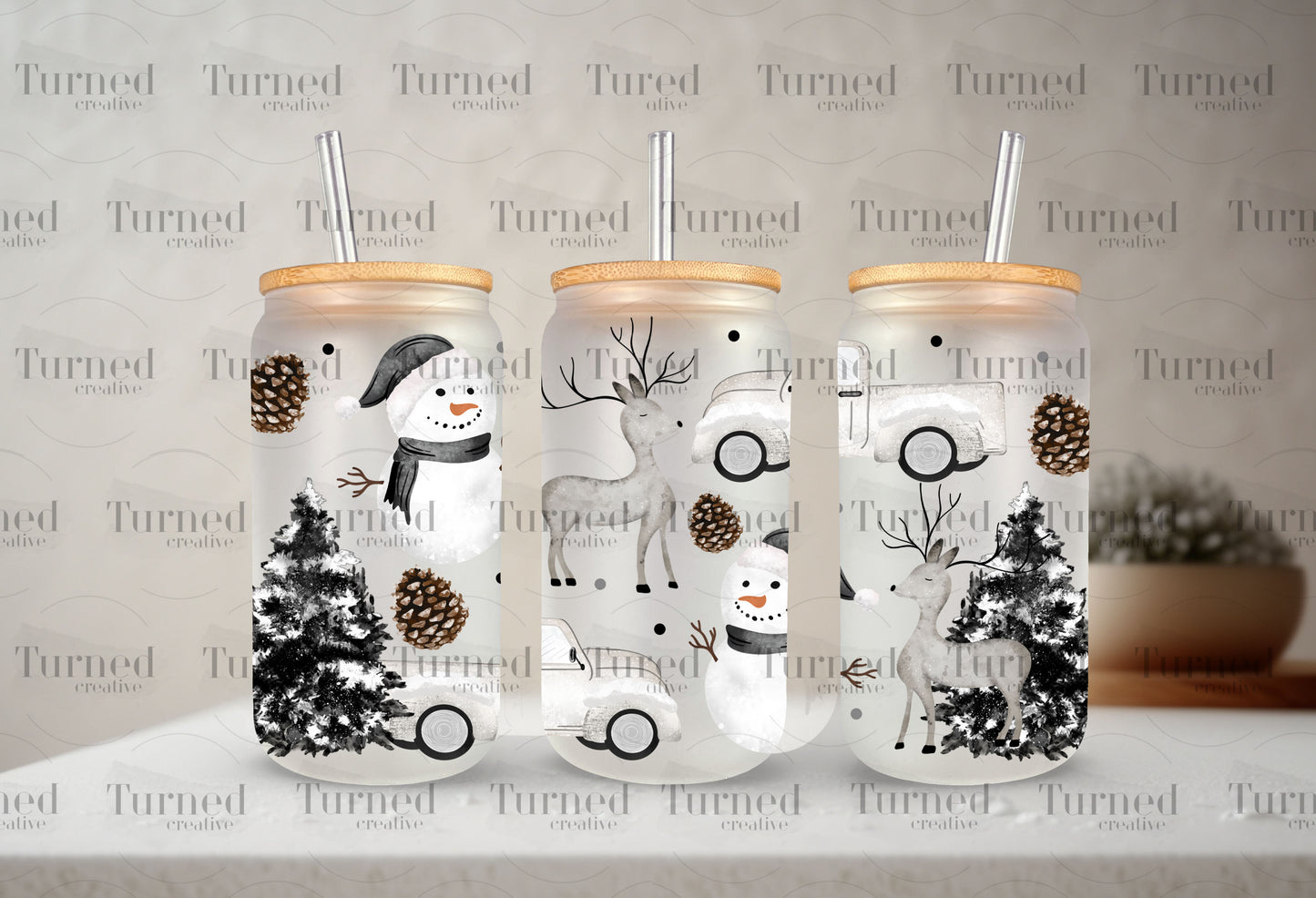 Christmas Most Wonderful Time of the Year UV tumbler decal Wrap