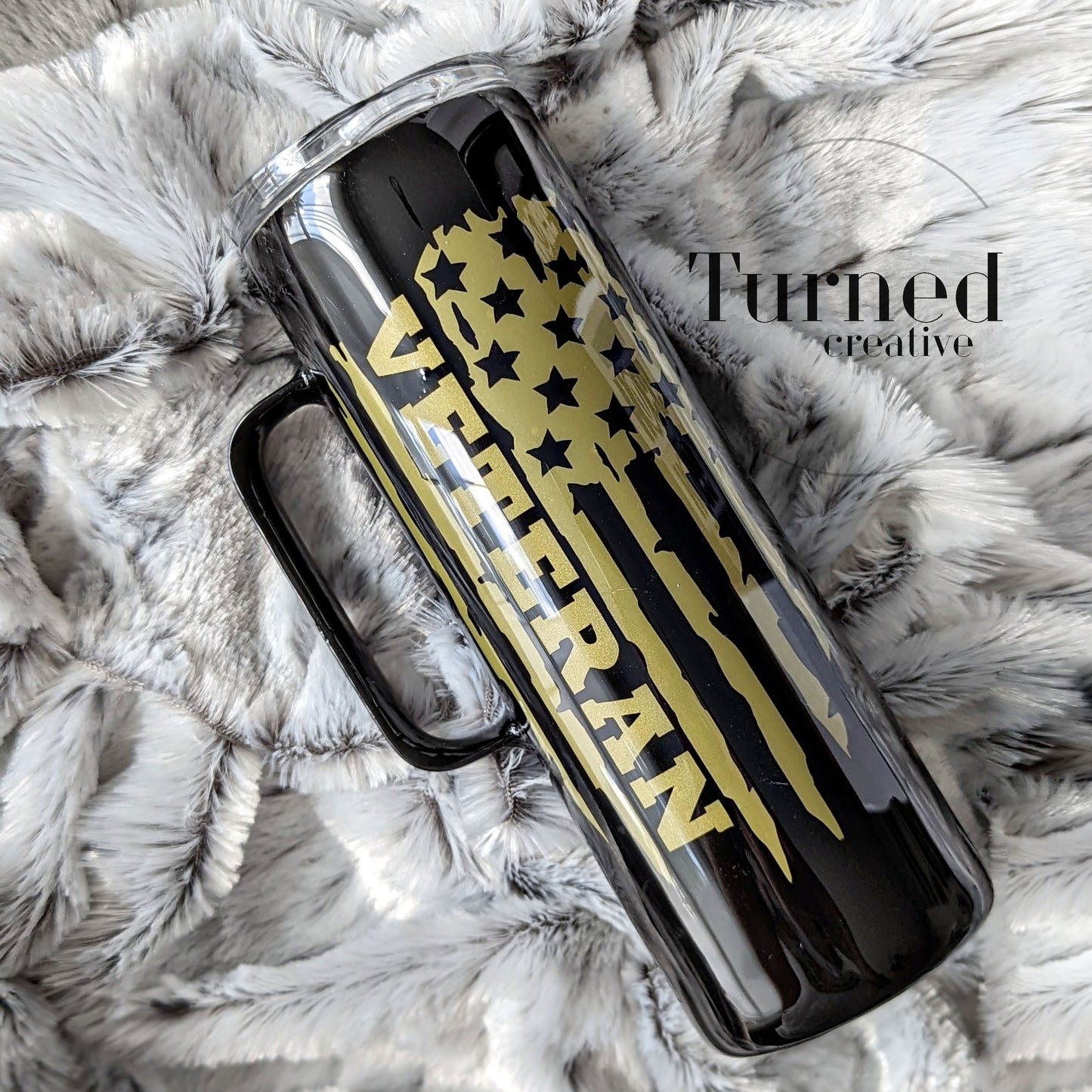 Men's or women's veteran handle tumbler